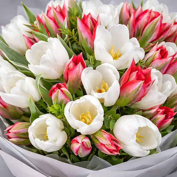 Тюльпановое настроение - букет из тюльпанов